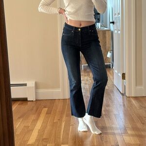 J. Crew Dark Indigo Boot Crop Jeans